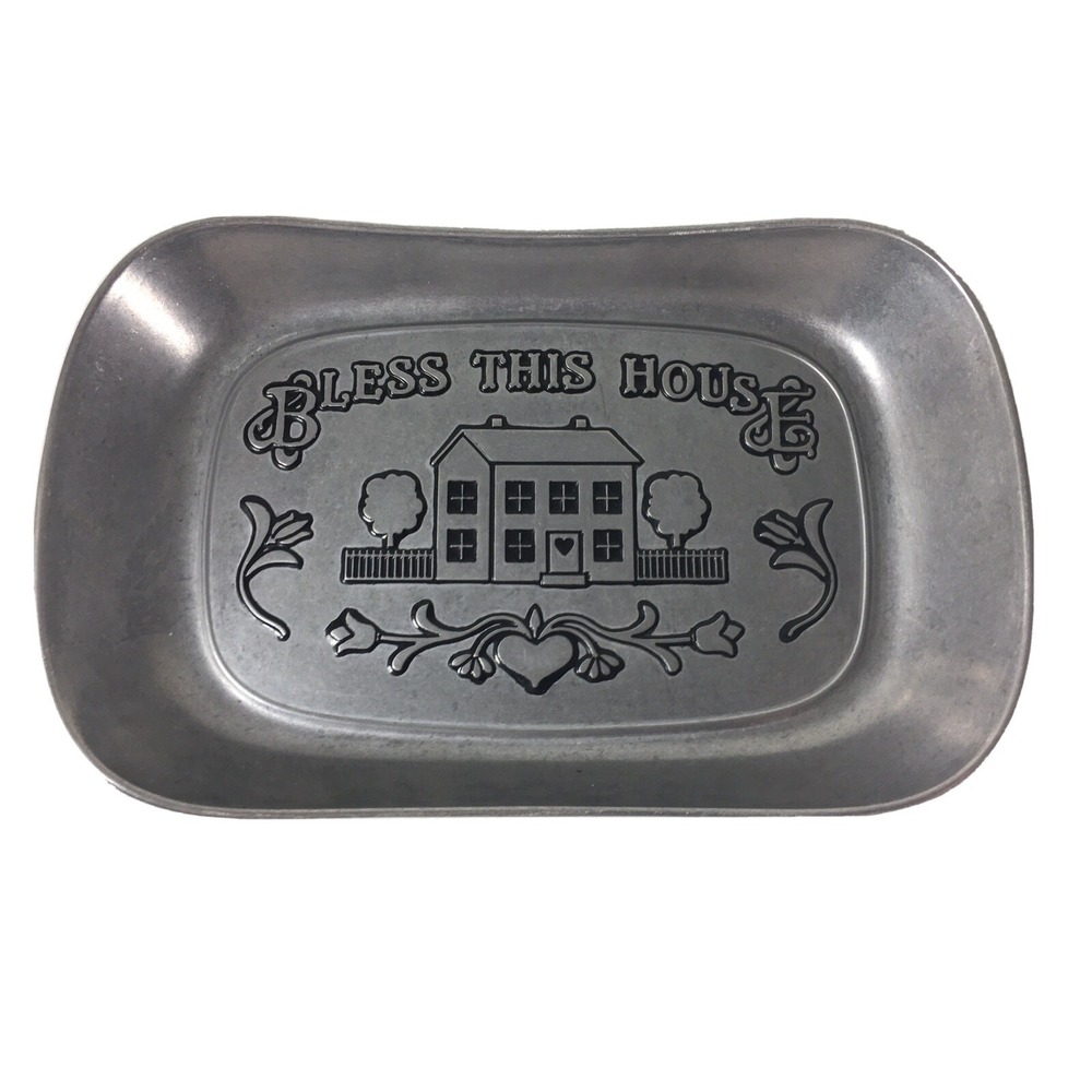 Wilton Pewter Bread Tray Armetale Serveware Bless This House Farmhouse Gray